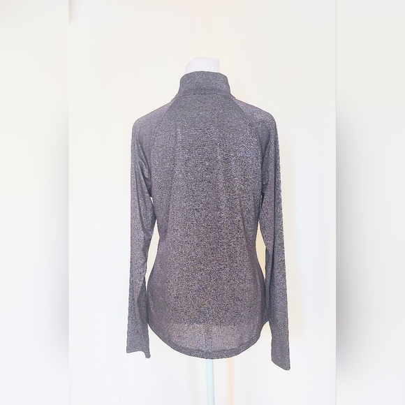 Greg Norman Womens Med 1/4 Zip Long Sleeve Pullover Golf Shirt Silver Metallic - Picture 5 of 8